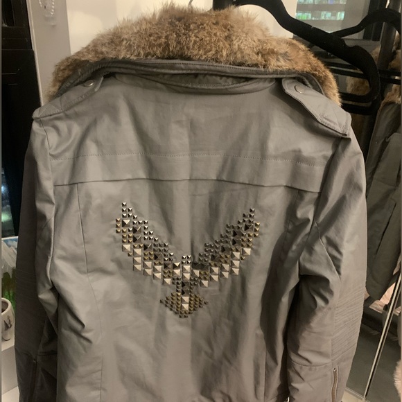 ZADIG ET VOLTAIRE Kamil Stud jacket with removable fur - Picture 2 of 4